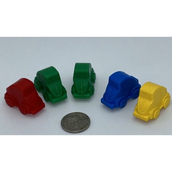 1999 Monopoly Jr.  Replacement Pieces Complete Set 5 Car Movers Parts Tokens - Picture 1 of 1
